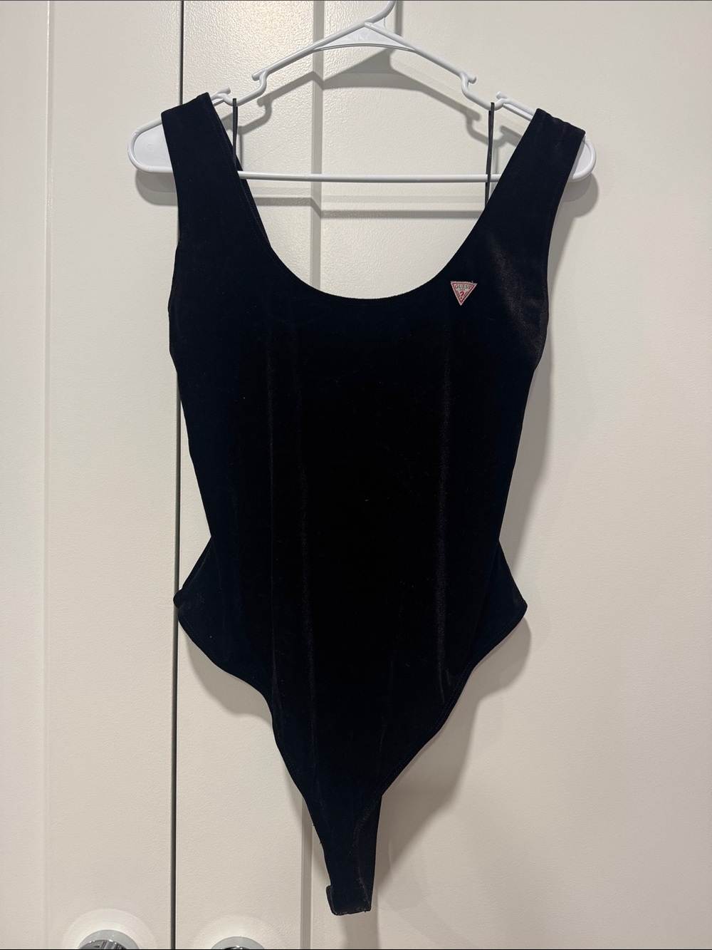 Guess Black Ribbed Crewneck Top